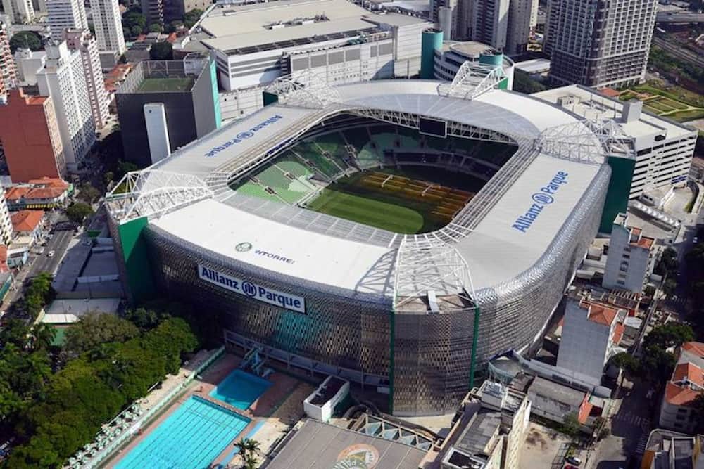 Imagem aérea do Estádio Allianz Parque Palmeiras
