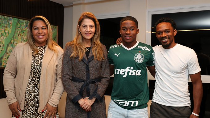 Endrick e Leila Pereira Verdão Palmeiras