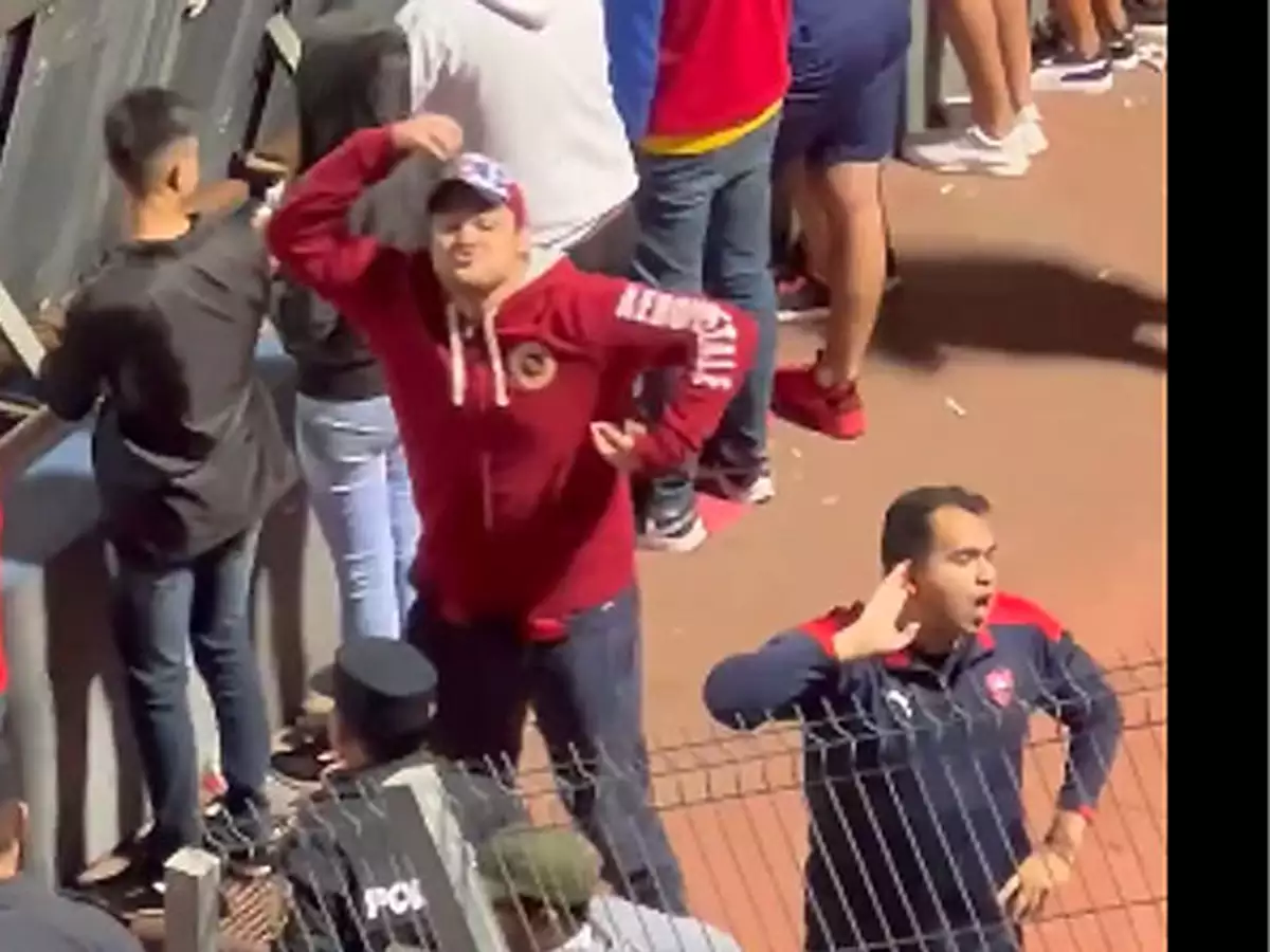 torcedor do Cerro porteno em jogo contra o Verdão
