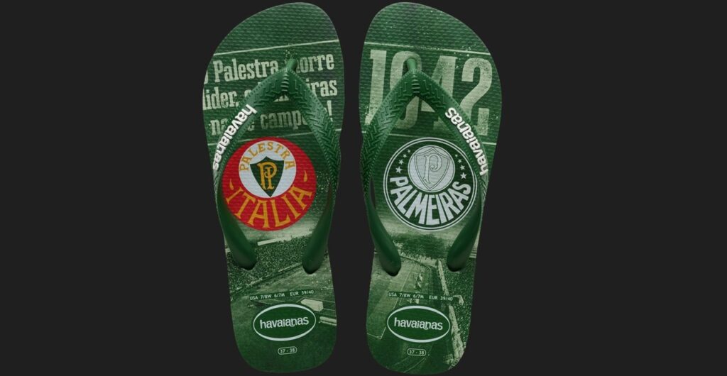 sandália do Palmeiras