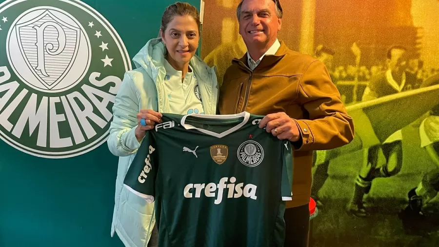 Veja em quem votou Leila Pereira pra presidente 1 leila pereira recebe bolsonaro no allianz parque