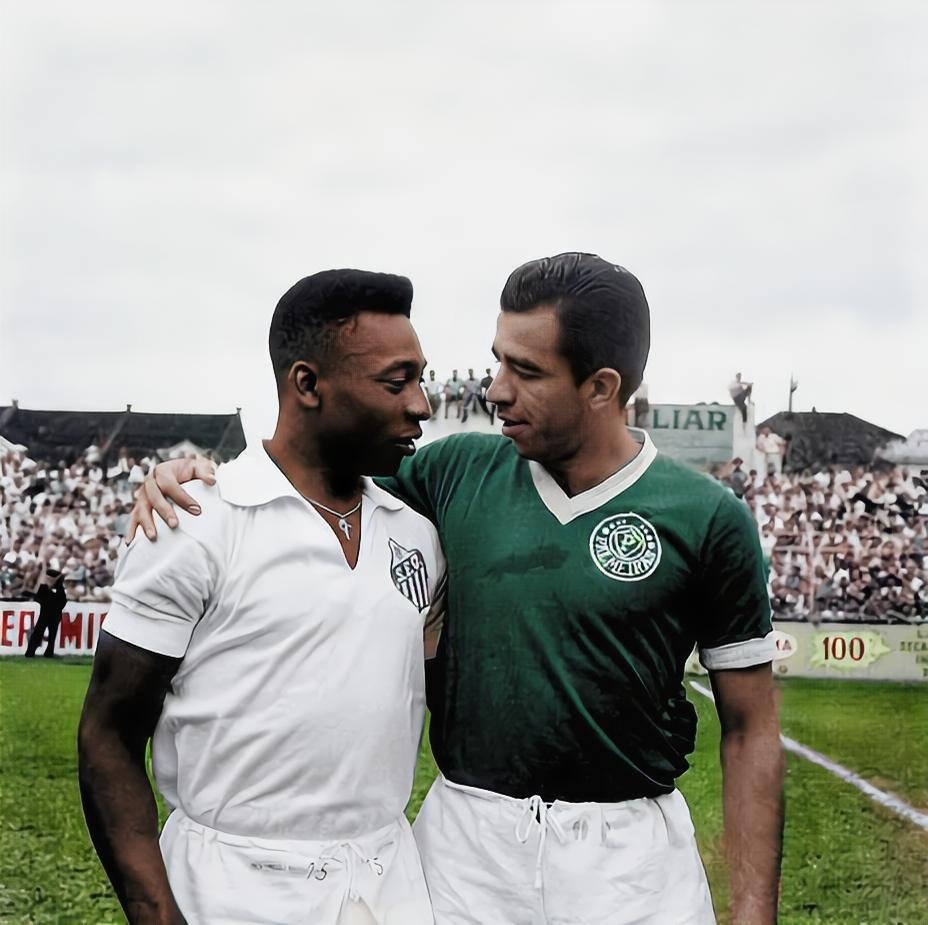 Pelé encontrou o Palmeiras em diversos momentos da carreira.