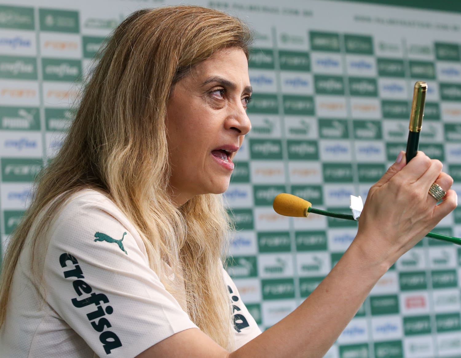 Leila Pereira falou sobre rompimento com a Mancha Verde.