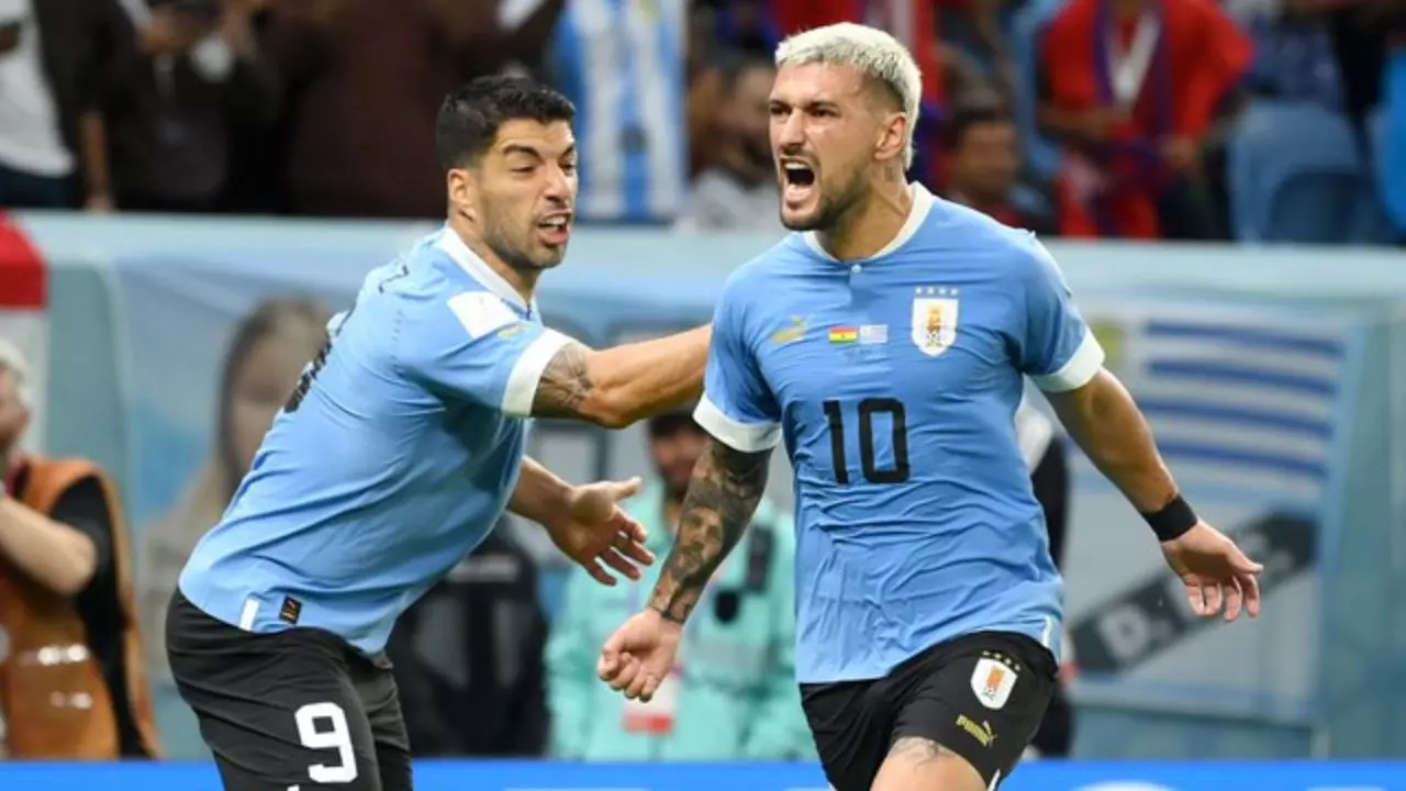 gol arrascaeta luis suarez uruguai copa do mundo 1280x720 1