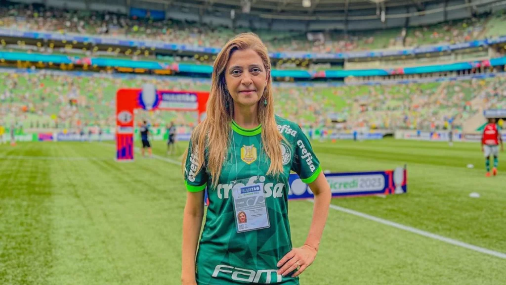 Leila Pereira não é paulista 1 Leila Pereira, presidente do Palmeiras.