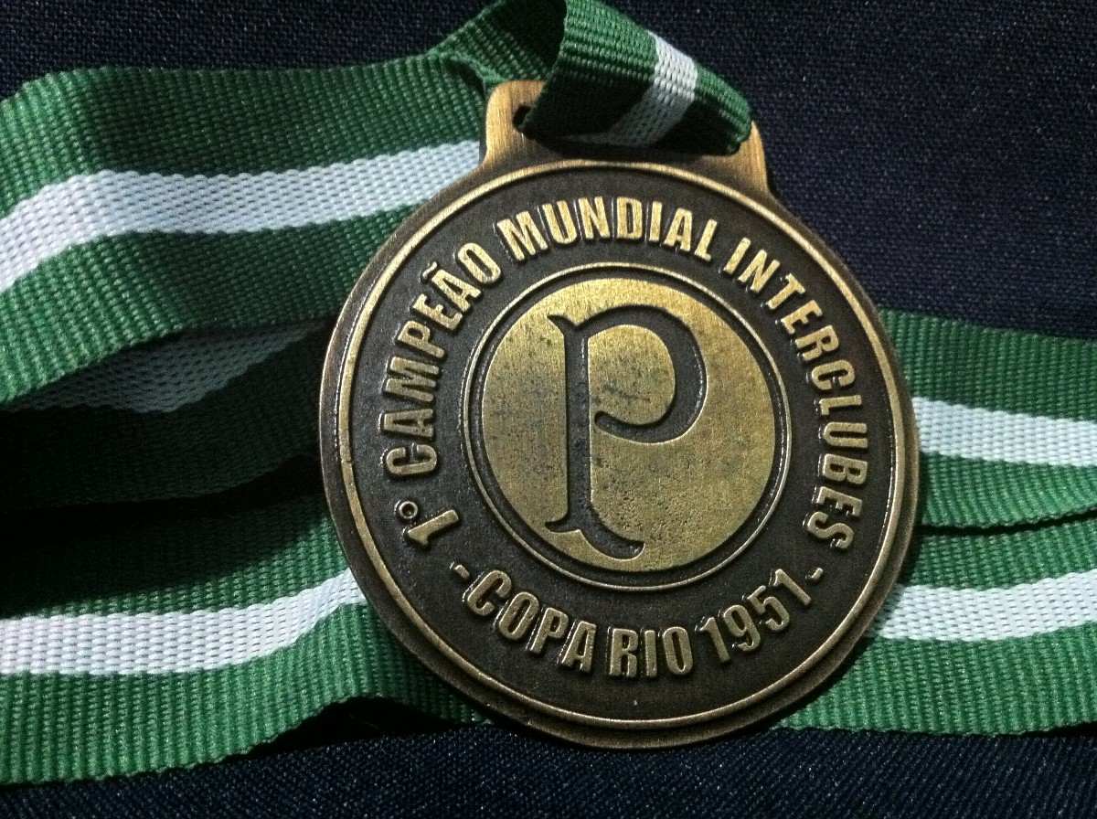 Medalha do Palmeiras campeão do mundo em 1951.