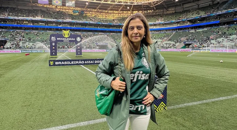 Leila, presidente do Palmeiras.