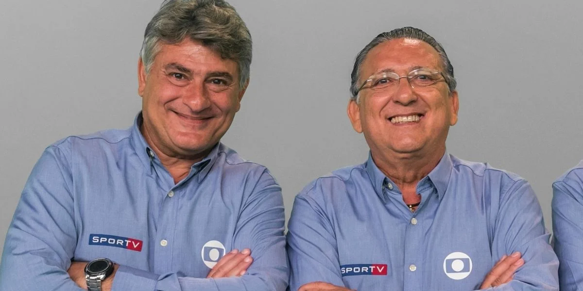 Galvao Bueno e Cleber Machado na Globo Foto Reproducao Internet