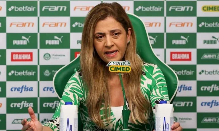 Para Leila Pereira raiva de Textor comecou na partida em que o Botafogo perdeu de 4 a 3 para o Palmeiras Foto Cesar Greco Palmeiras 1 768x512 1 e1713893401996