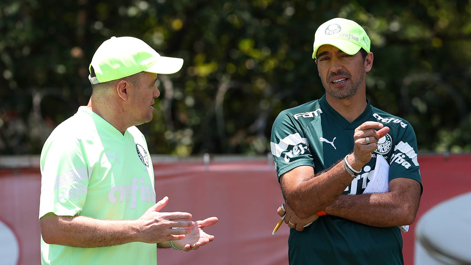 Andrey Lopes e Abel Ferreira