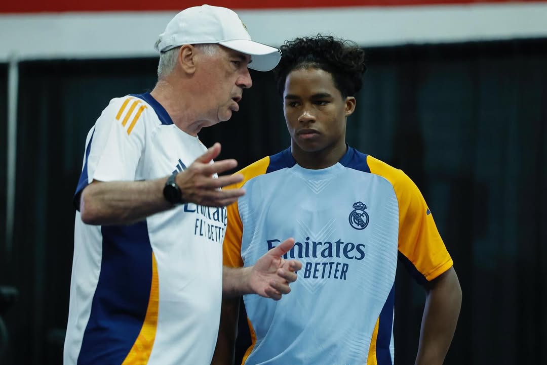 Endrick e Ancelotti