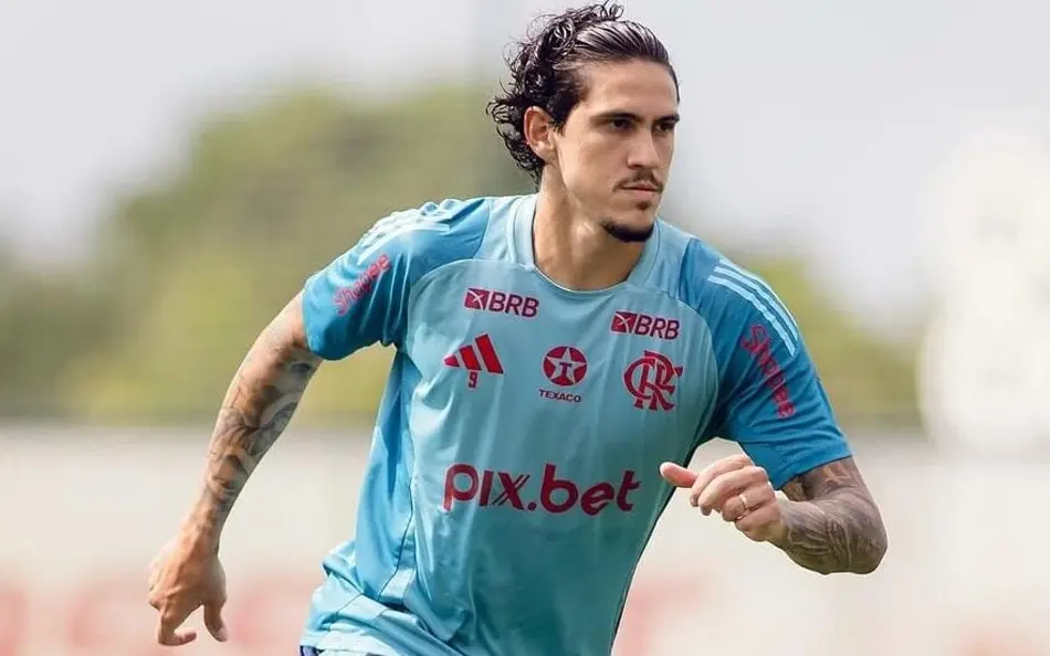 Enquanto Flaco López ganha R$ 500 mil no Palmeiras, salário de Pedro no Flamengo é bem maior 1 Foto: Gilvan de Souza/ Flamengo