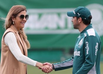 Leila Pereira e Abel Ferreira