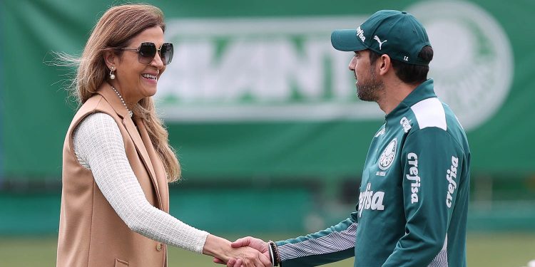 Leila Pereira e Abel Ferreira