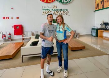 Gabriel Jesus e Leila Pereira