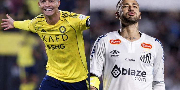 Enquanto CR7 planeja se aposentar aos 42 anos, Neymar (34) antecipa decisão 1 Créditos: Raul Baretta / Santos - Reprodução / CR7