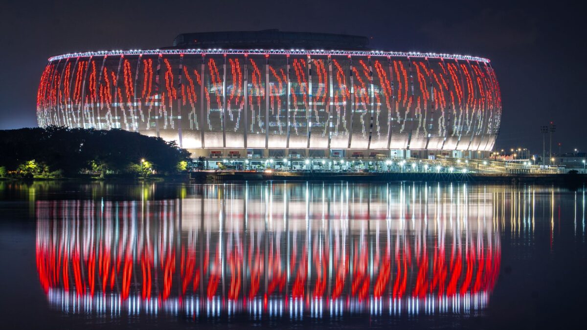 Painel de LED na fachada do Nubank Parque ainda não foi instalado